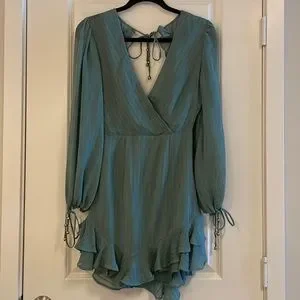 hello molly green long sleeve dress DVF Jeanne Wrap Dress main image 0